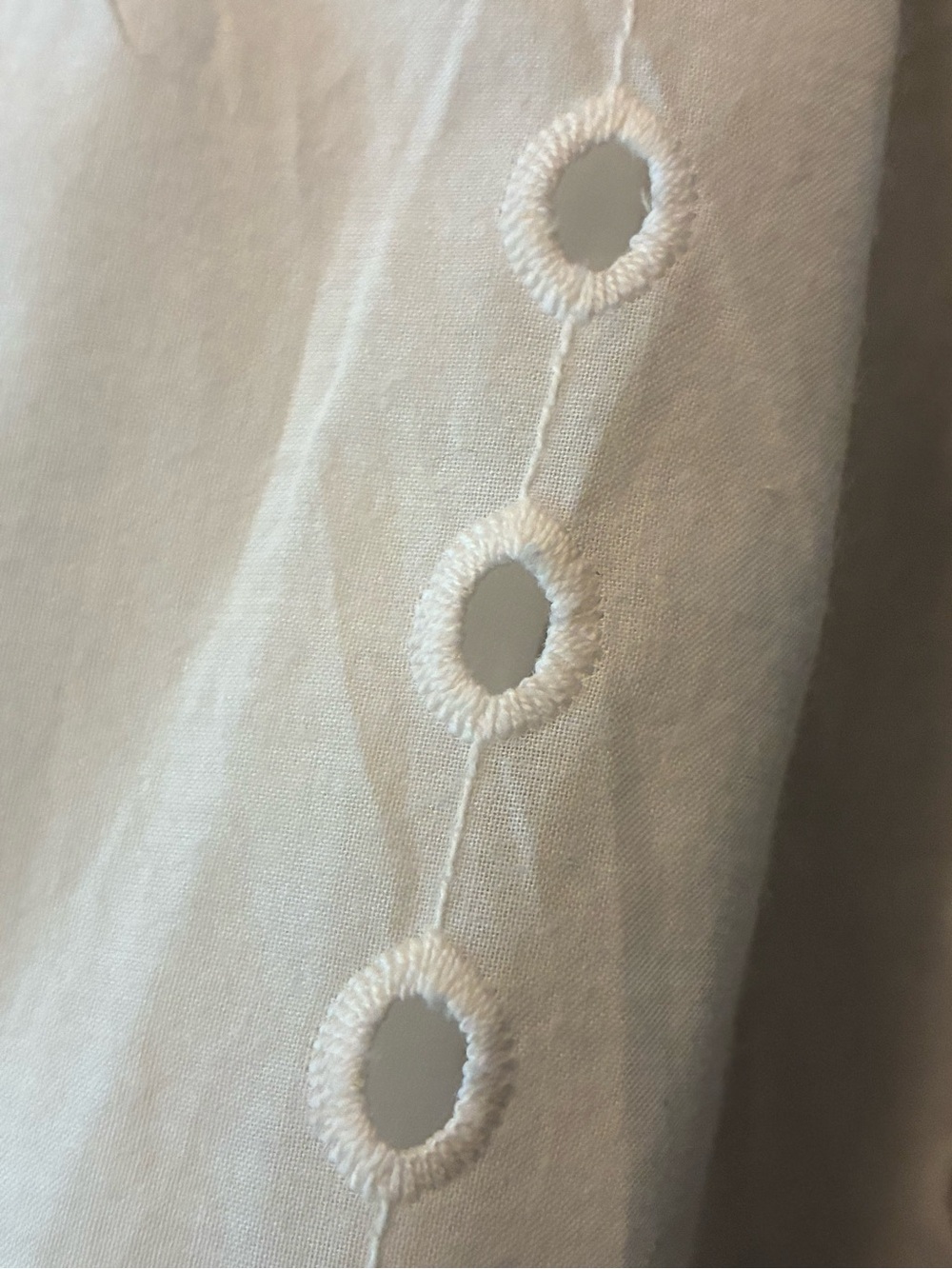 Elegant White Eyelet Cotton Maxi Dress & Lining Garden Party Wedding. Size 3X - Picture 9 of 13